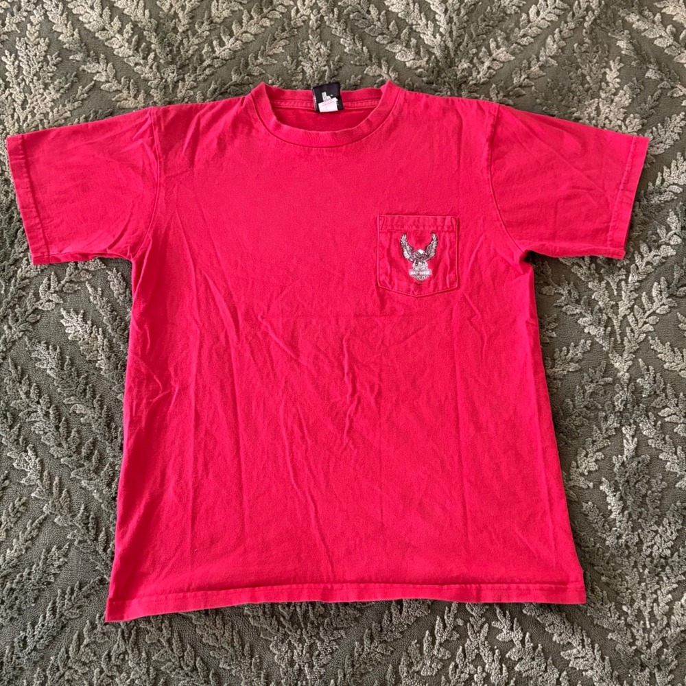 Vintage Harley-Davidson Halifax Scotia Canada Pocket Tee Size Large